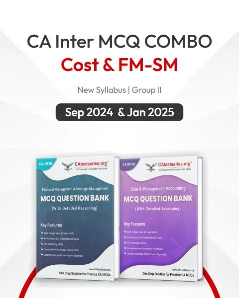 CA Inter Cost and FM-SM MCQ Question Bank Combo by CA Test Series