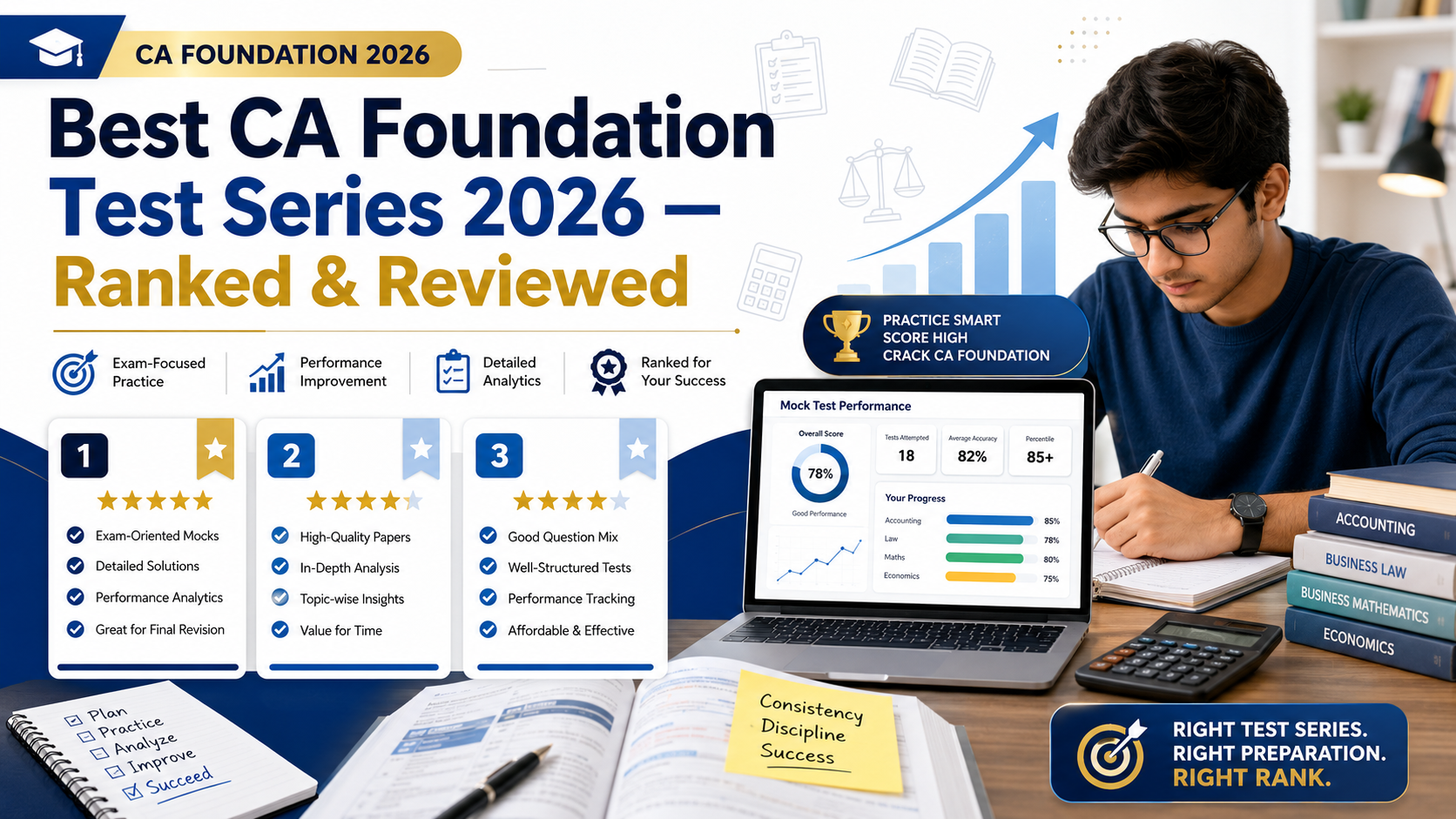 Best CA Foundation Test Series 2026 — Ranked & Reviewed