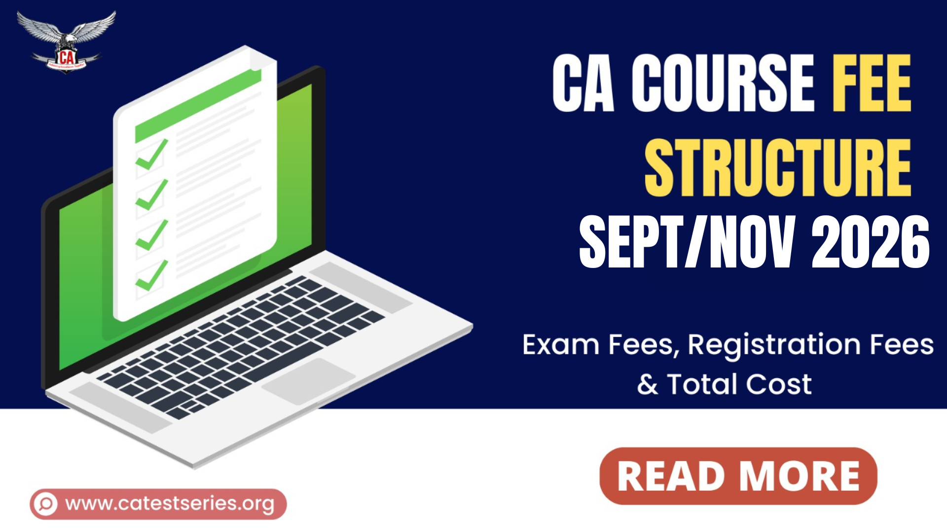 CA Course Fee Structure September/November 2026 | ICAI CA Foundation, Intermediate & Final Course in India