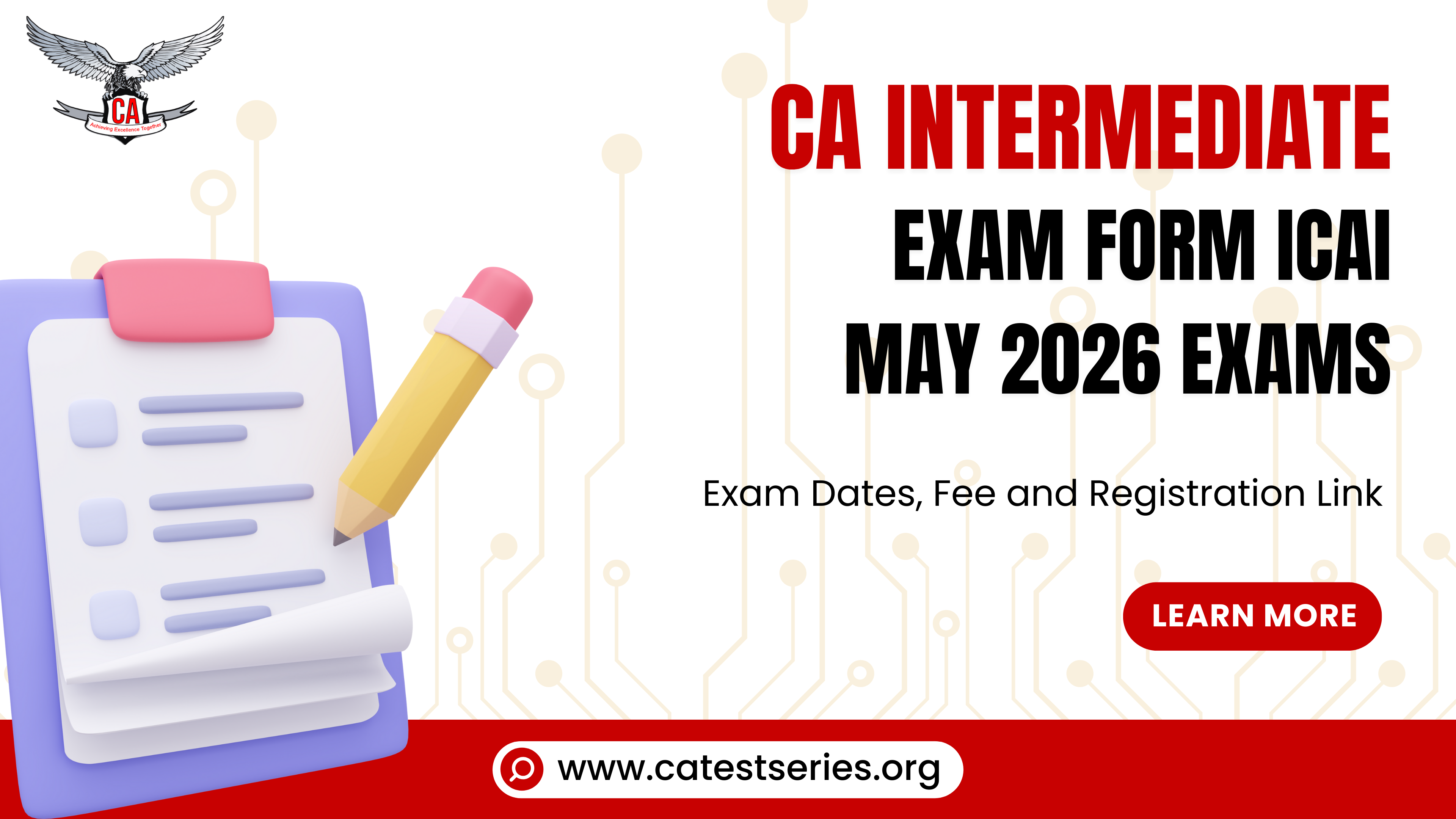 CA Intermediate Exam Form ICAI  September 2026 Exams | Exam Dates, Fee and Registration Link