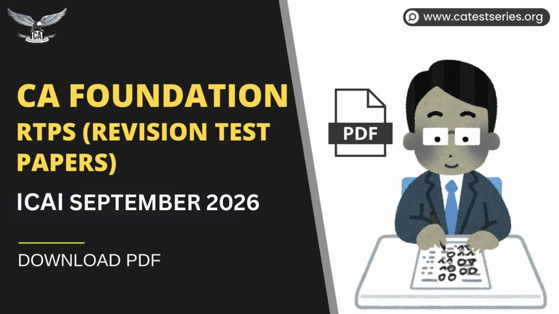 CA Foundation Revision Test Papers (RTPs) September 2026 ICAI | Download Pdf File | Compiler