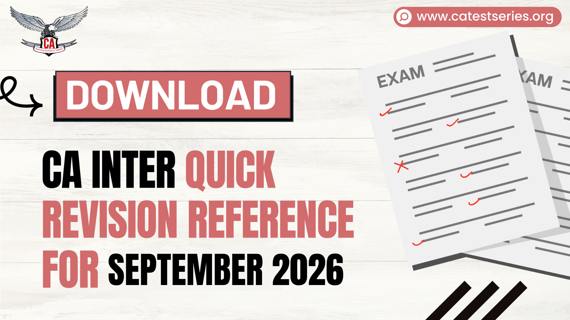 Download ICAI CA Inter Quick Revision Reference For September 2026 | MCQs