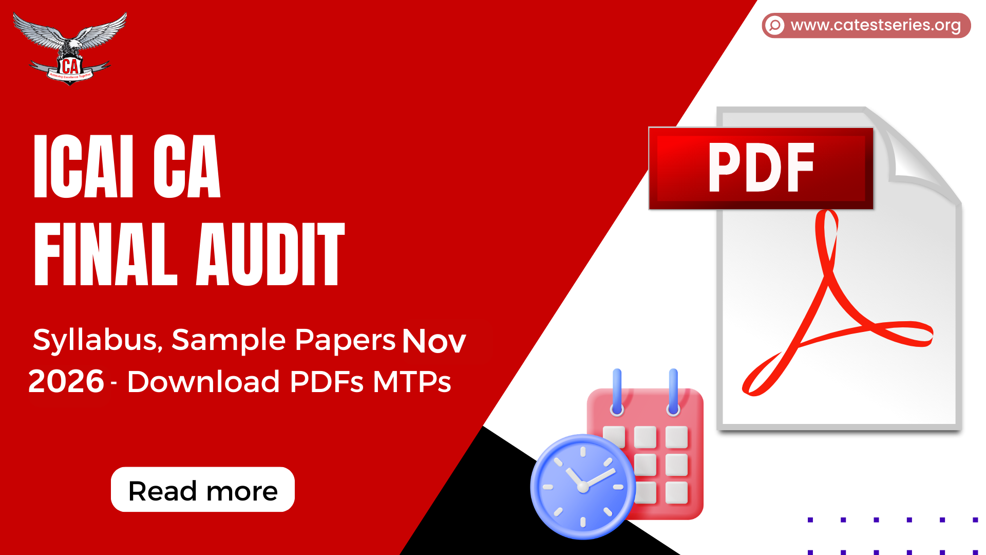 ICAI CA Final Audit - Syllabus, Sample Papers November 2026- Download PDFs MTPs