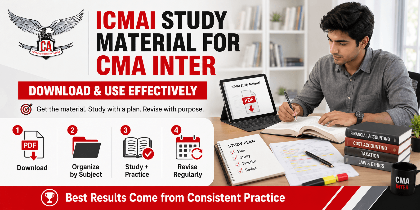 ICMAI Study Material for CMA Inter: How to Download and Use Effectively